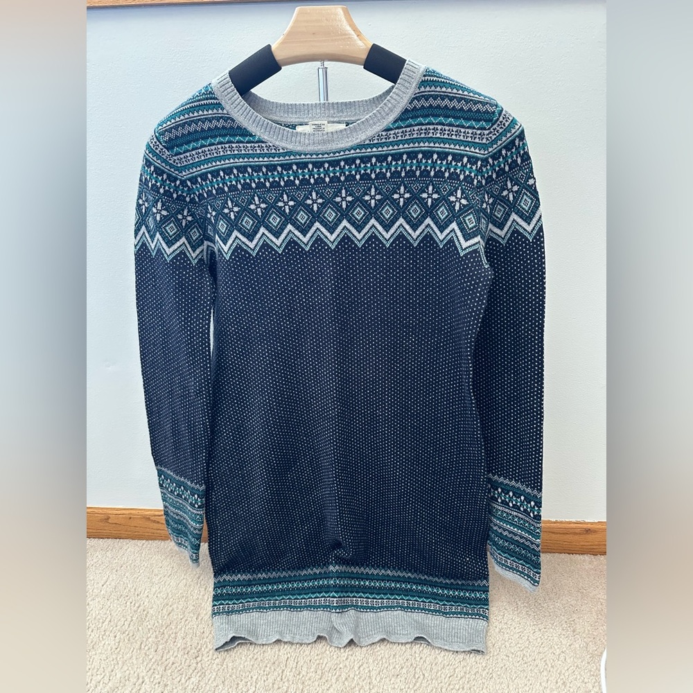 Navy blue sweater dress